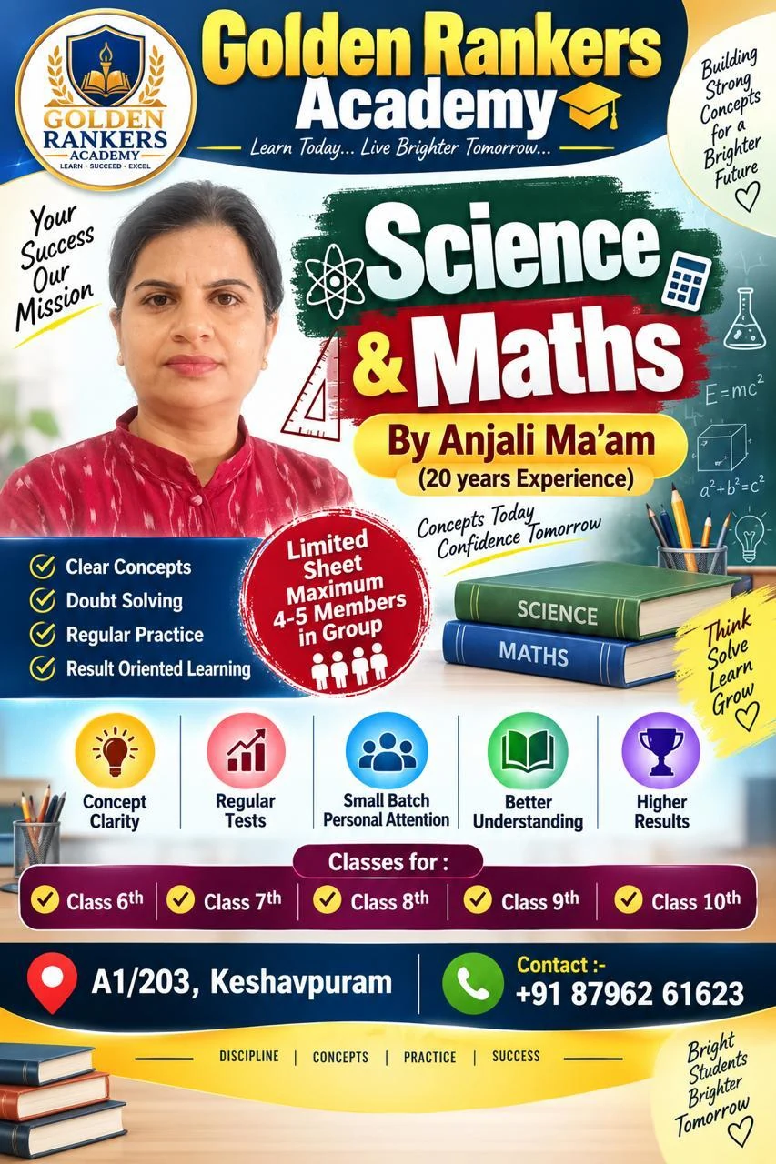 Anjali Ma’am Science and Maths faculty poster