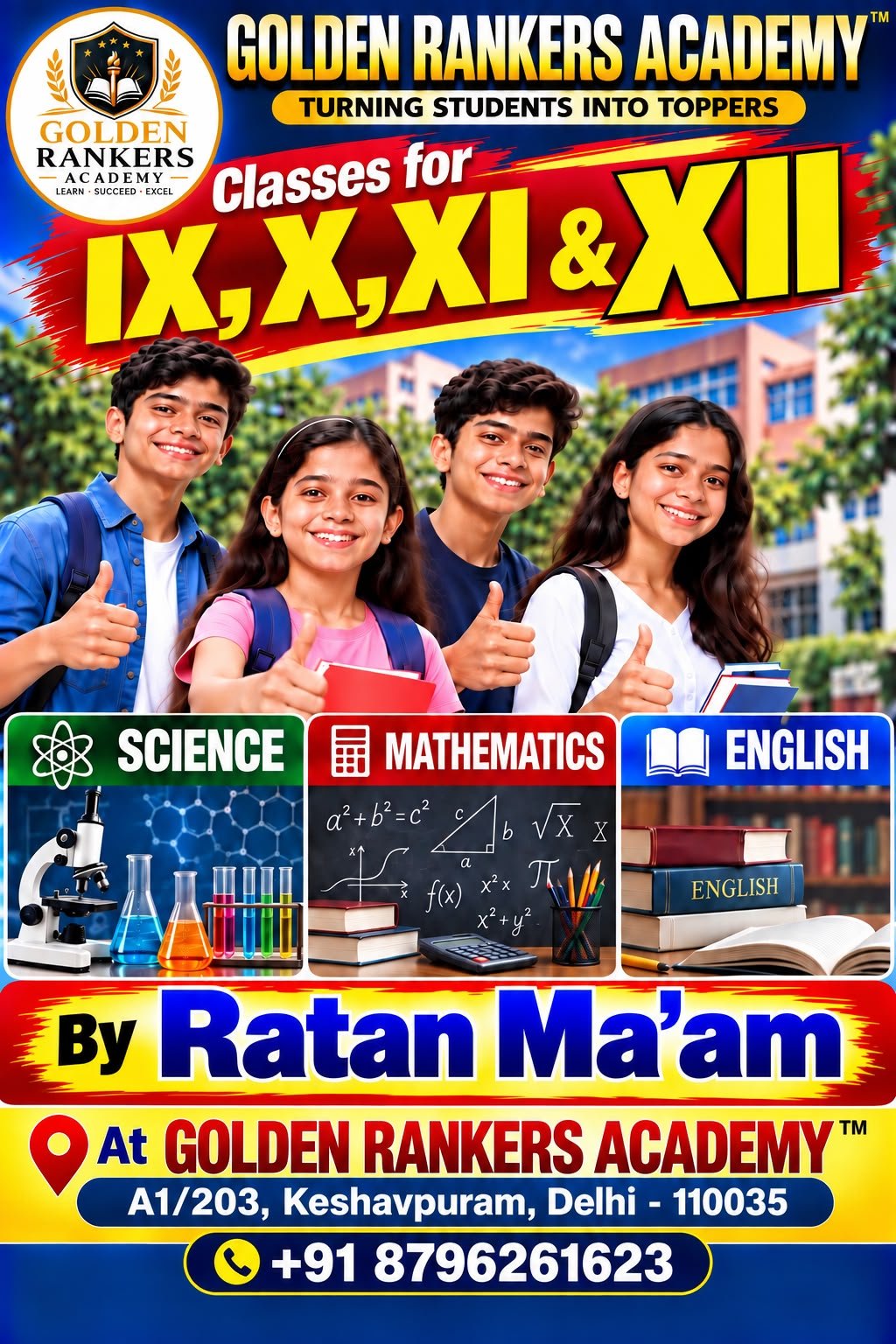 Classes IX, X, XI and XII by Ratan Ma’am